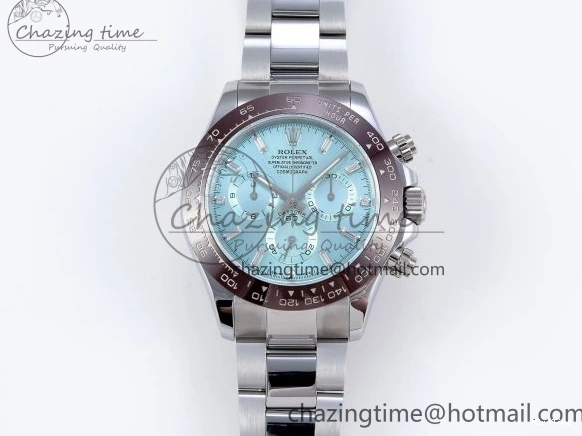 MiroTime 0225 SportInspired DAYTONA 116506 QF 1:1 BEST EDITION ICE BLUE DIAL CRYSTAL MARKERS ON SS BRACELET SH4130 V3 (GAIN WEIGHT) 1770